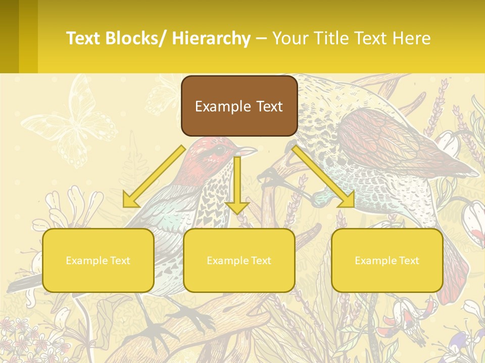 A Couple Of Birds Sitting On Top Of A Tree PowerPoint Template