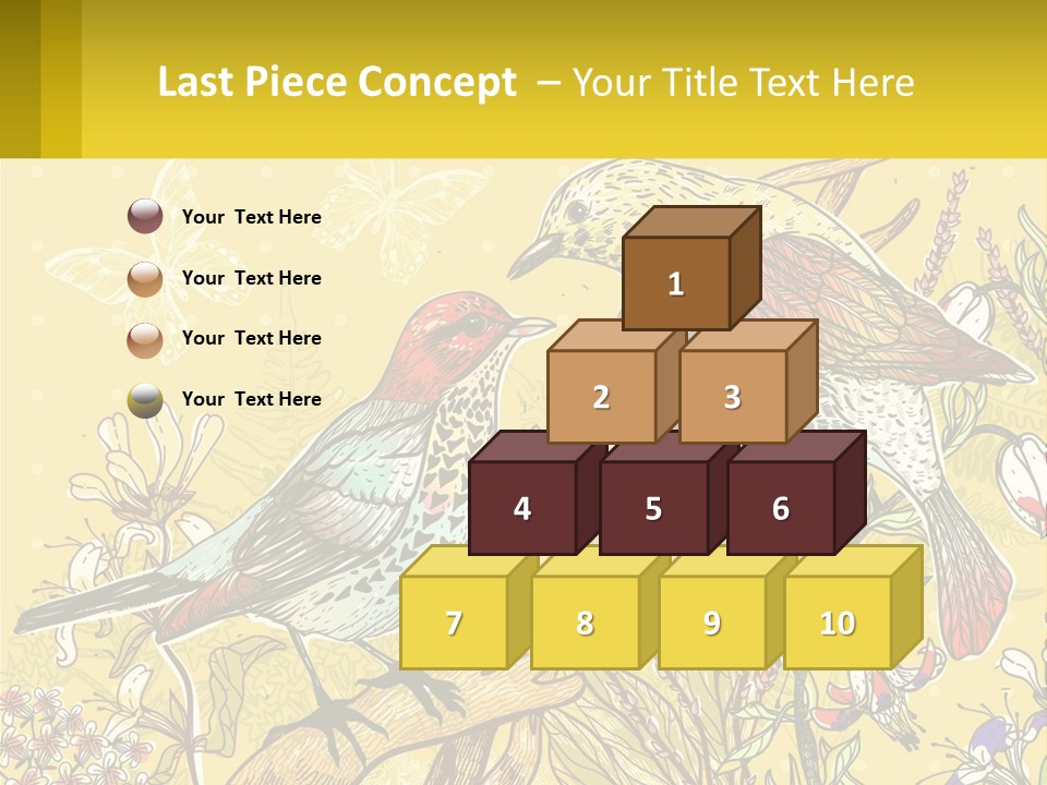 A Couple Of Birds Sitting On Top Of A Tree PowerPoint Template