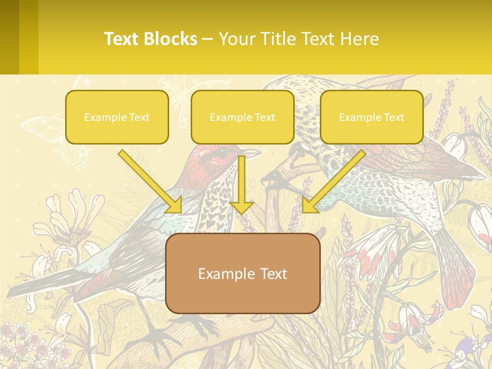 A Couple Of Birds Sitting On Top Of A Tree PowerPoint Template