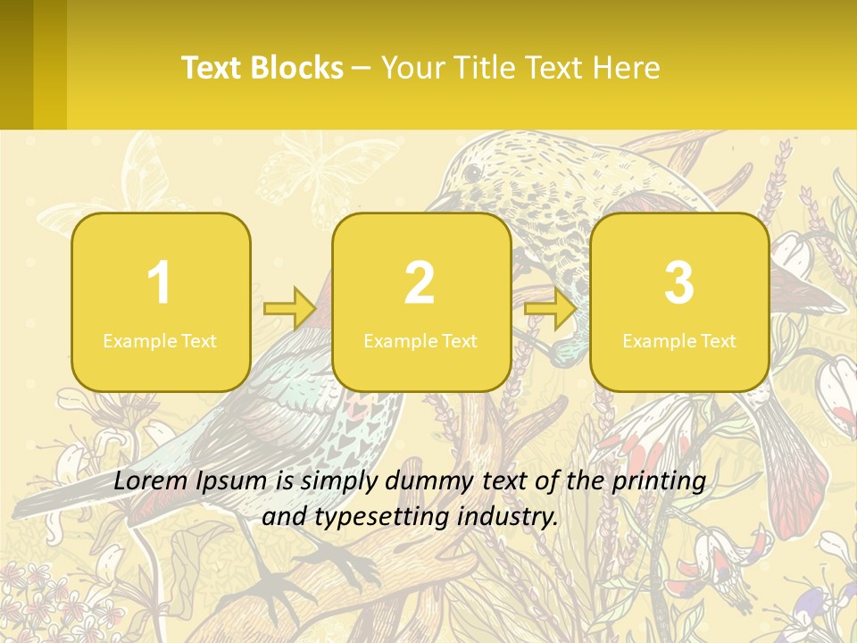 A Couple Of Birds Sitting On Top Of A Tree PowerPoint Template