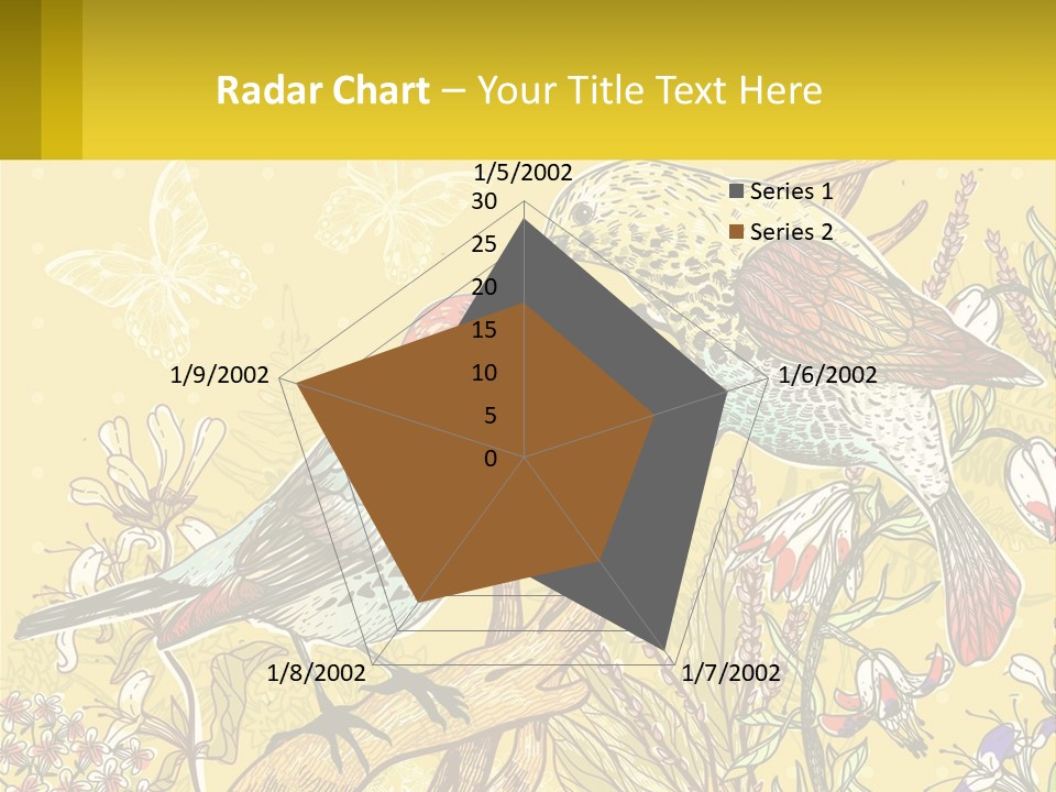 A Couple Of Birds Sitting On Top Of A Tree PowerPoint Template