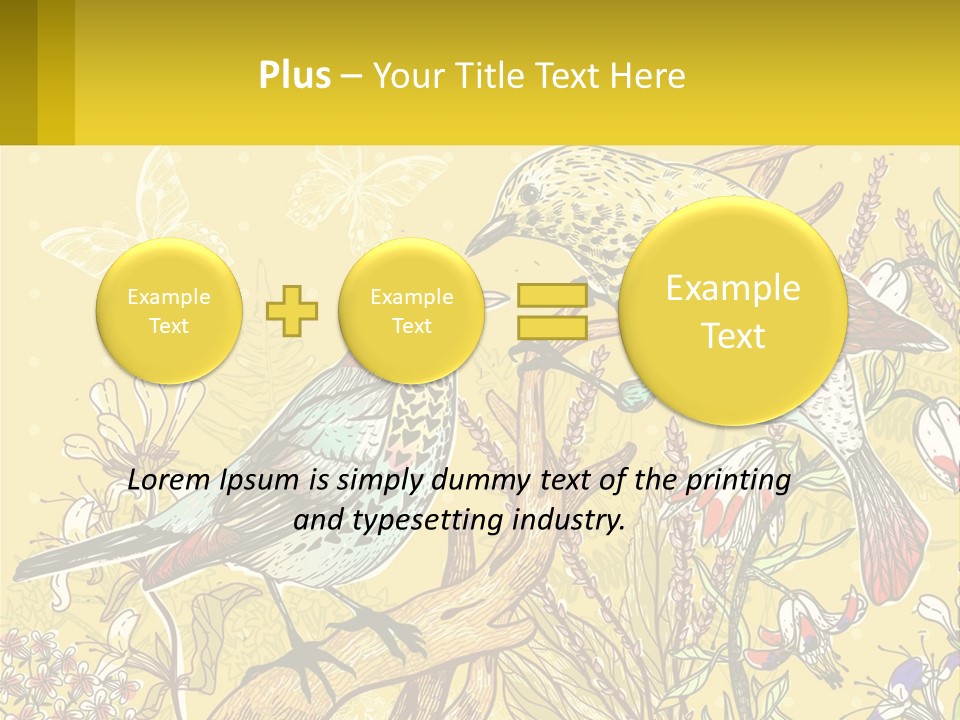 A Couple Of Birds Sitting On Top Of A Tree PowerPoint Template