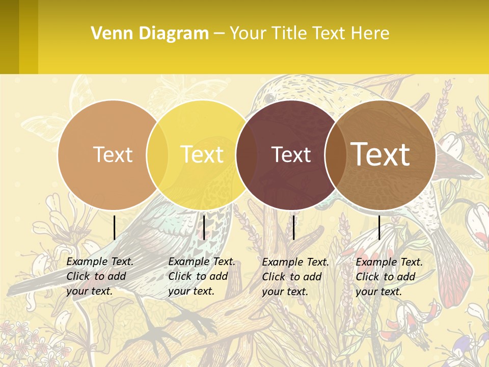 A Couple Of Birds Sitting On Top Of A Tree PowerPoint Template