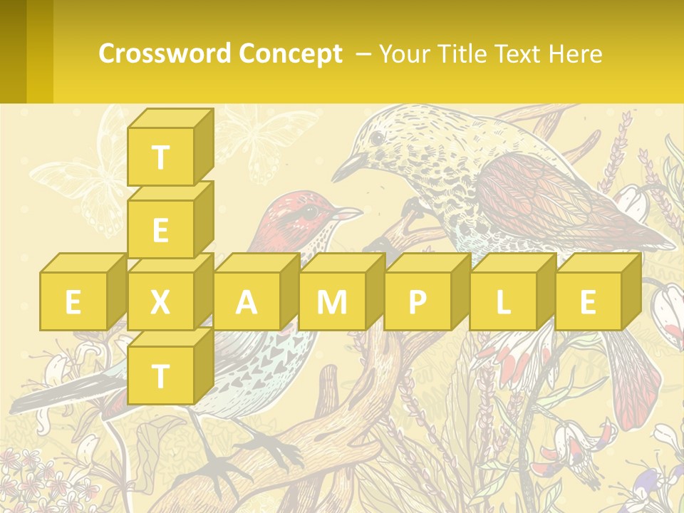 A Couple Of Birds Sitting On Top Of A Tree PowerPoint Template