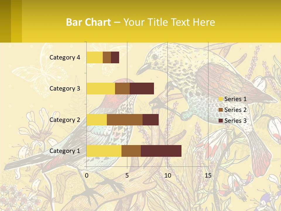 A Couple Of Birds Sitting On Top Of A Tree PowerPoint Template