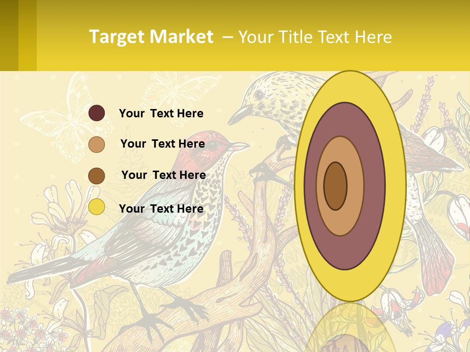 A Couple Of Birds Sitting On Top Of A Tree PowerPoint Template