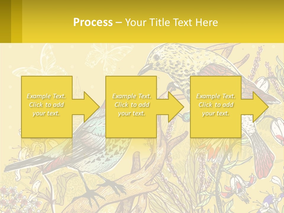 A Couple Of Birds Sitting On Top Of A Tree PowerPoint Template