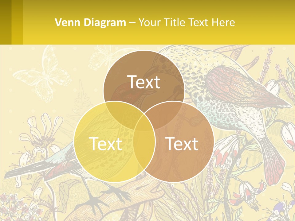 A Couple Of Birds Sitting On Top Of A Tree PowerPoint Template