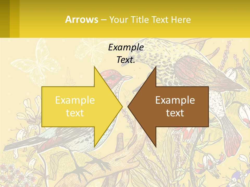 A Couple Of Birds Sitting On Top Of A Tree PowerPoint Template