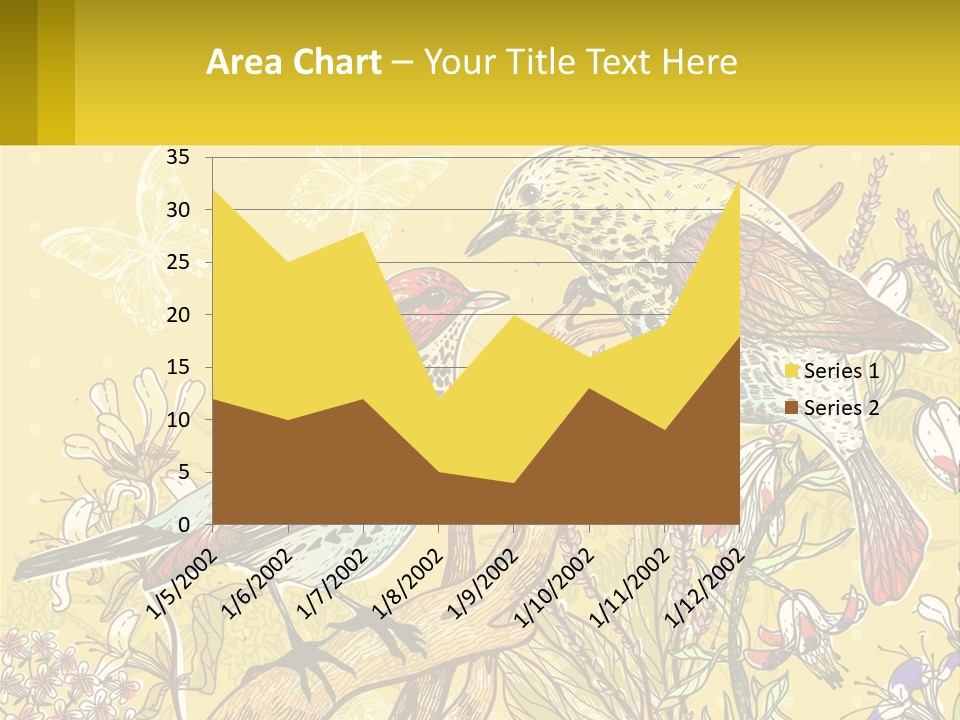 A Couple Of Birds Sitting On Top Of A Tree PowerPoint Template