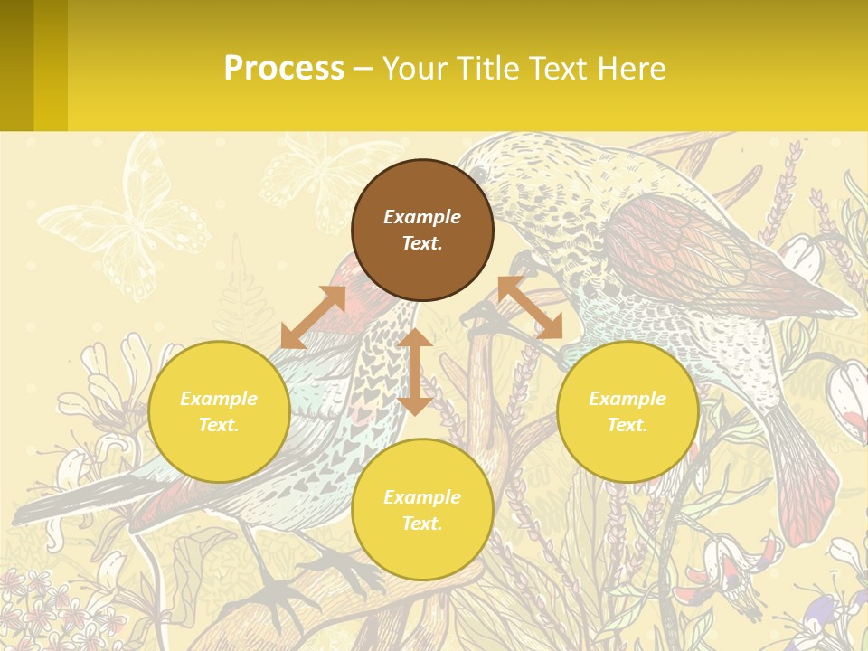 A Couple Of Birds Sitting On Top Of A Tree PowerPoint Template