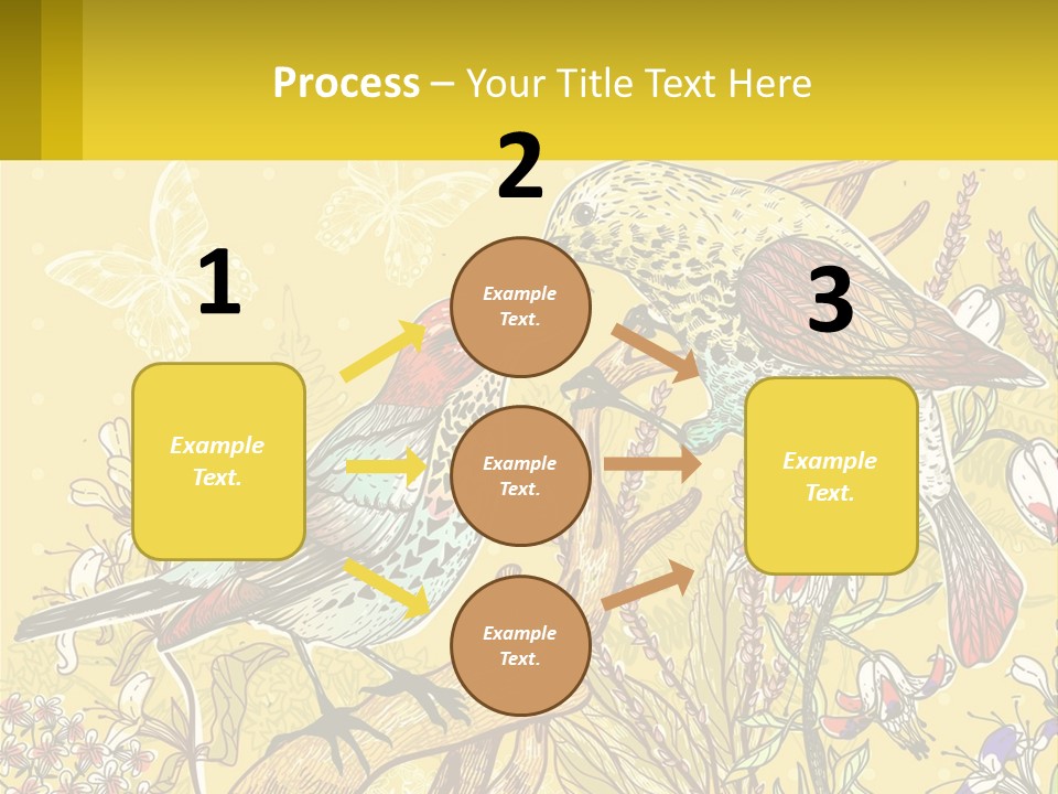 A Couple Of Birds Sitting On Top Of A Tree PowerPoint Template