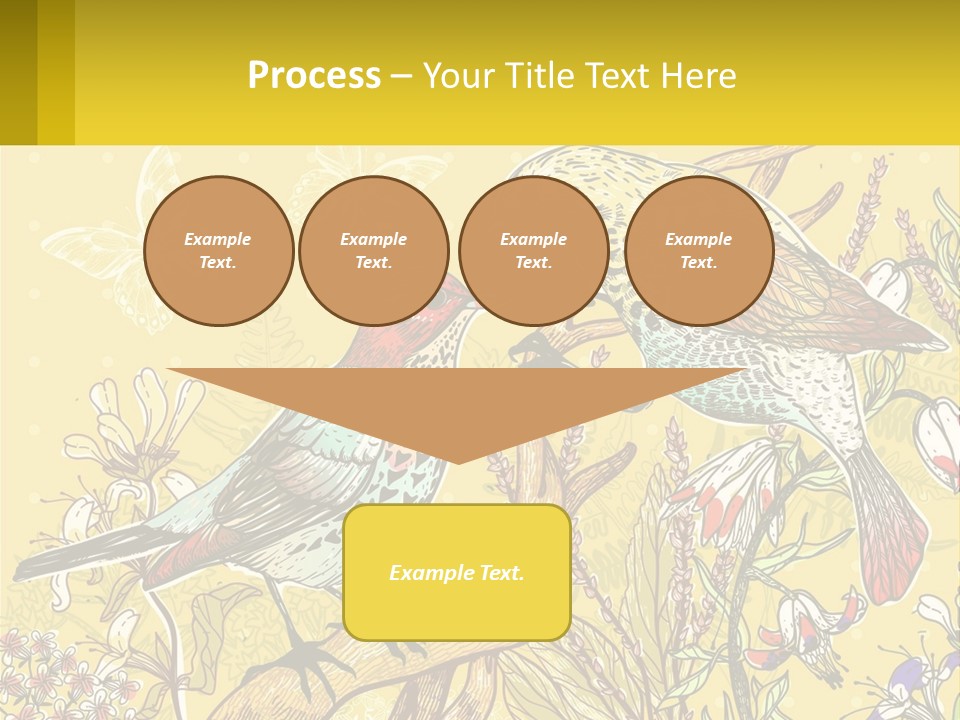 A Couple Of Birds Sitting On Top Of A Tree PowerPoint Template