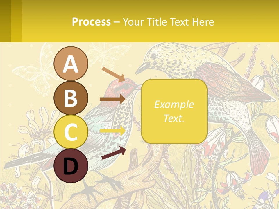 A Couple Of Birds Sitting On Top Of A Tree PowerPoint Template