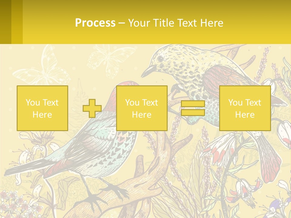 A Couple Of Birds Sitting On Top Of A Tree PowerPoint Template