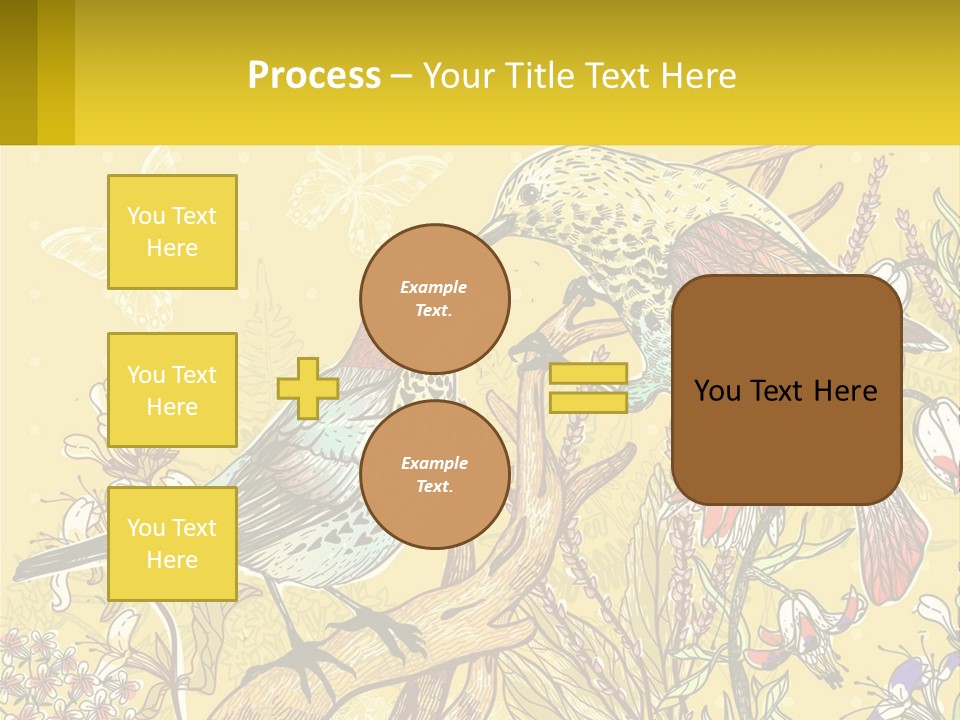 A Couple Of Birds Sitting On Top Of A Tree PowerPoint Template