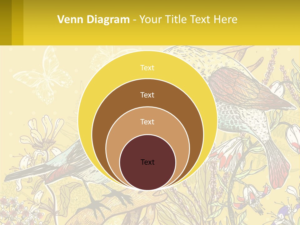 A Couple Of Birds Sitting On Top Of A Tree PowerPoint Template