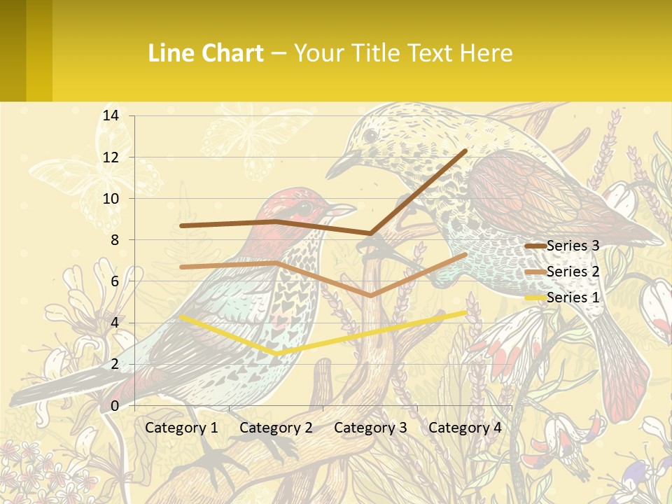 A Couple Of Birds Sitting On Top Of A Tree PowerPoint Template