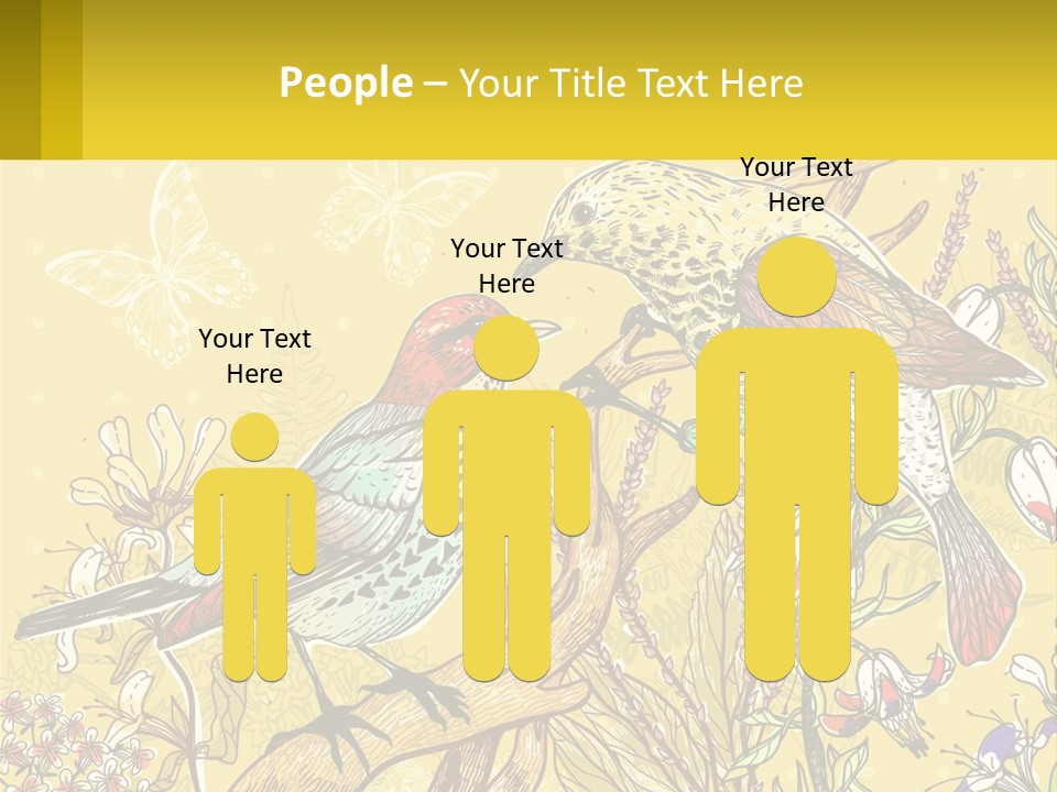 A Couple Of Birds Sitting On Top Of A Tree PowerPoint Template