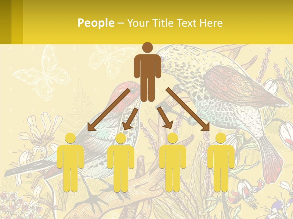 A Couple Of Birds Sitting On Top Of A Tree PowerPoint Template