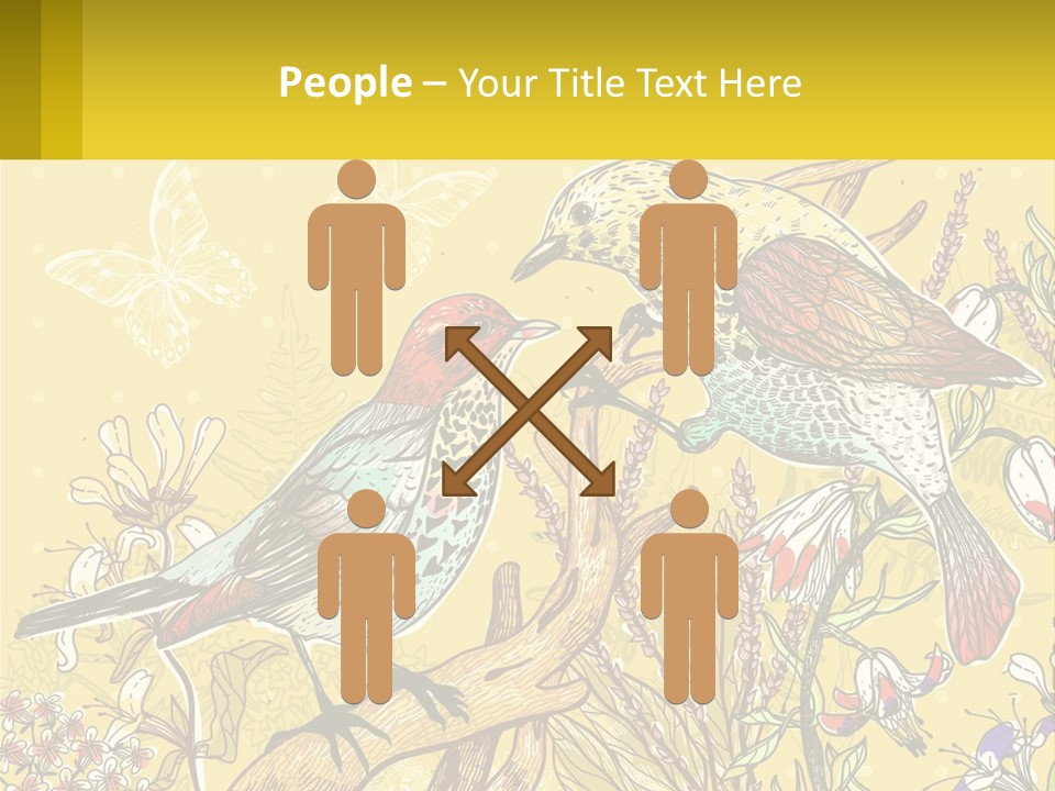 A Couple Of Birds Sitting On Top Of A Tree PowerPoint Template