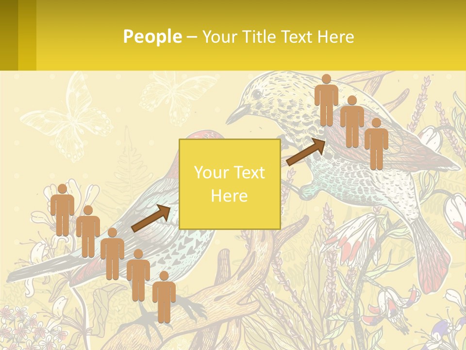 A Couple Of Birds Sitting On Top Of A Tree PowerPoint Template