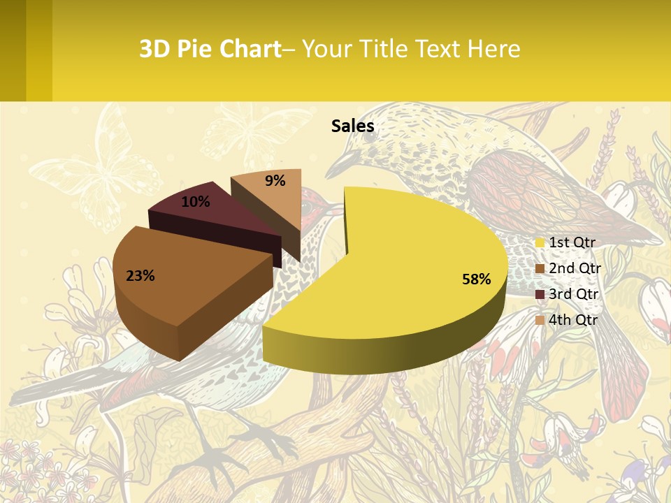 A Couple Of Birds Sitting On Top Of A Tree PowerPoint Template