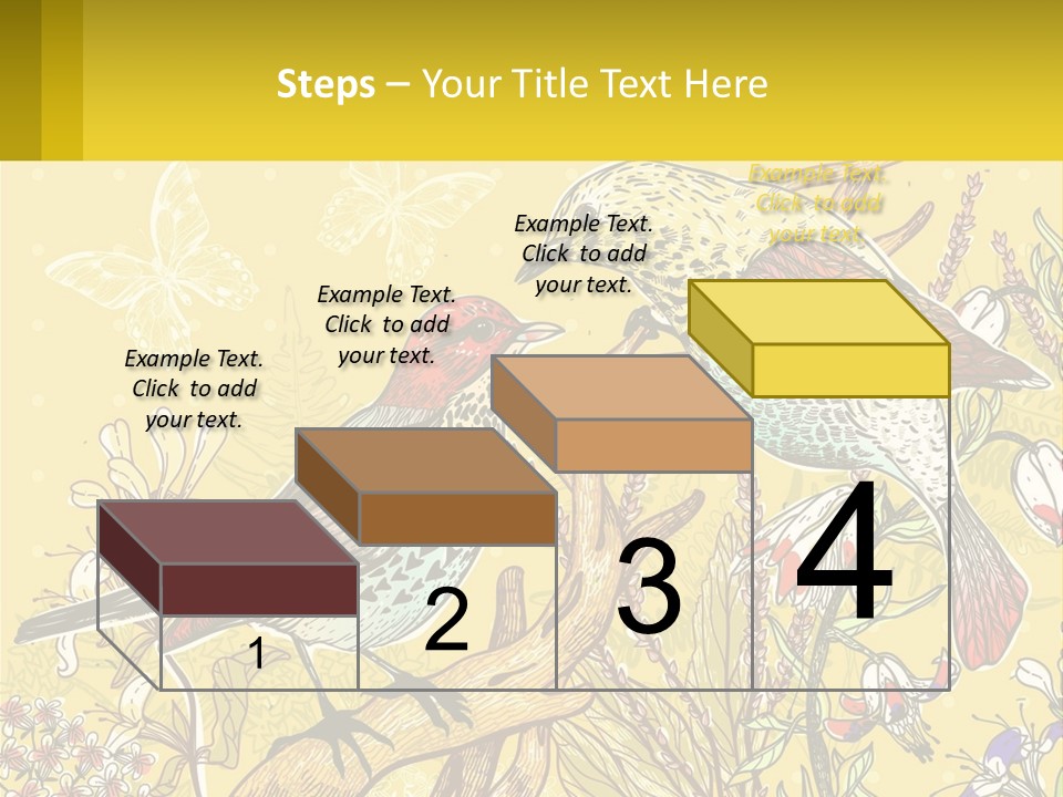 A Couple Of Birds Sitting On Top Of A Tree PowerPoint Template