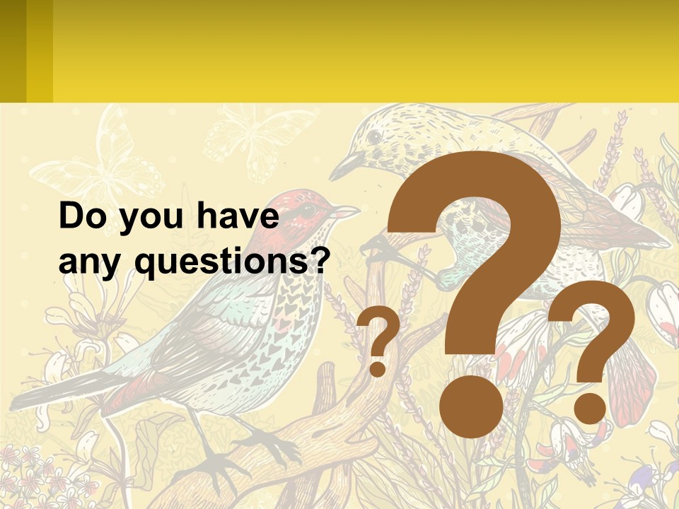 A Couple Of Birds Sitting On Top Of A Tree PowerPoint Template