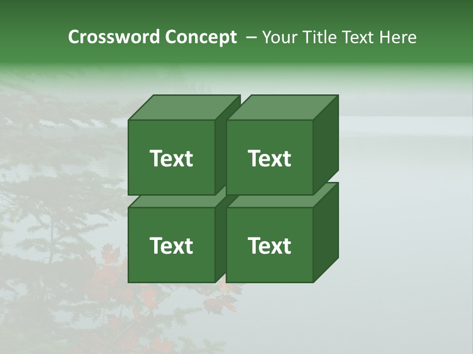 A Lake Surrounded By Trees With Fog In The Background PowerPoint Template