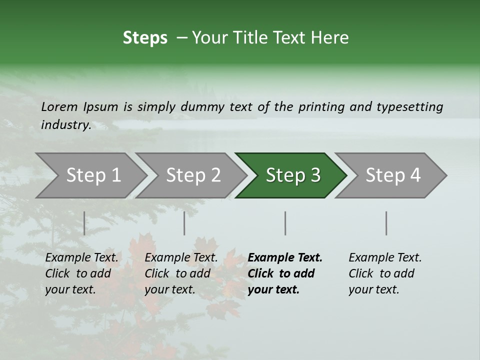 A Lake Surrounded By Trees With Fog In The Background PowerPoint Template