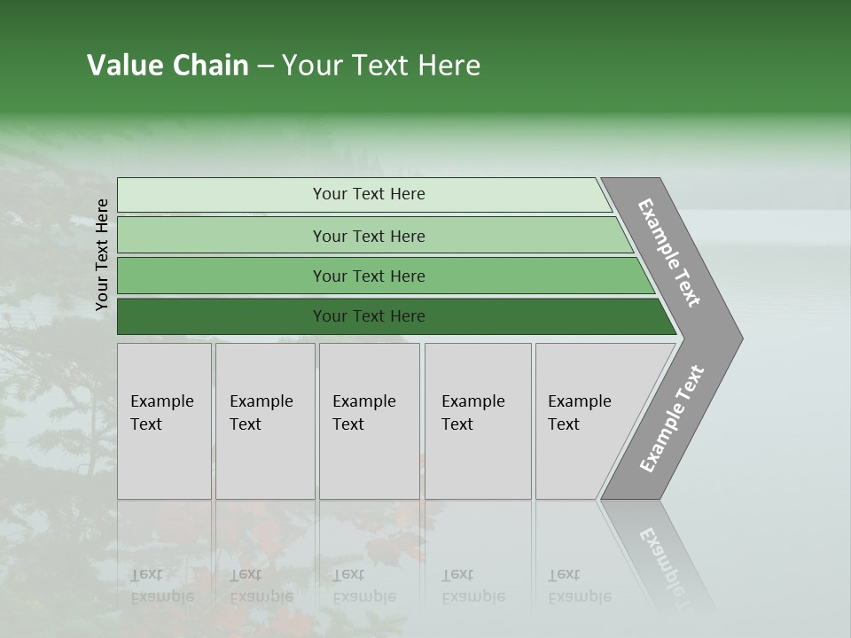 A Lake Surrounded By Trees With Fog In The Background PowerPoint Template