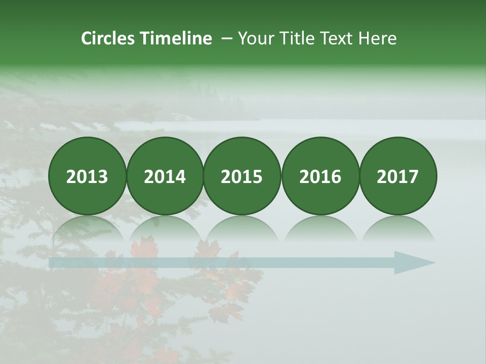 A Lake Surrounded By Trees With Fog In The Background PowerPoint Template