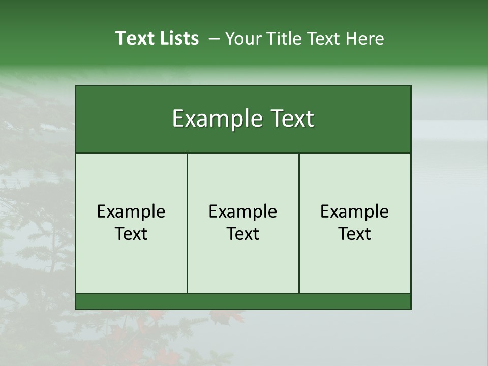 A Lake Surrounded By Trees With Fog In The Background PowerPoint Template