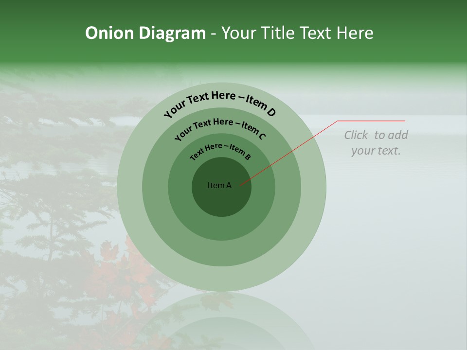 A Lake Surrounded By Trees With Fog In The Background PowerPoint Template