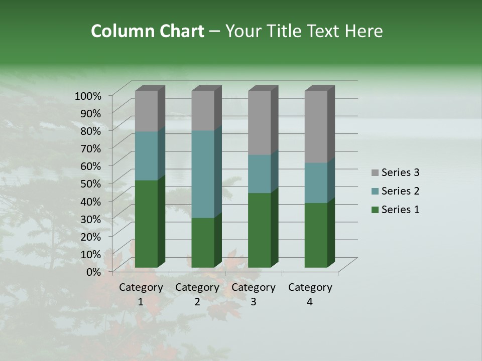 A Lake Surrounded By Trees With Fog In The Background PowerPoint Template
