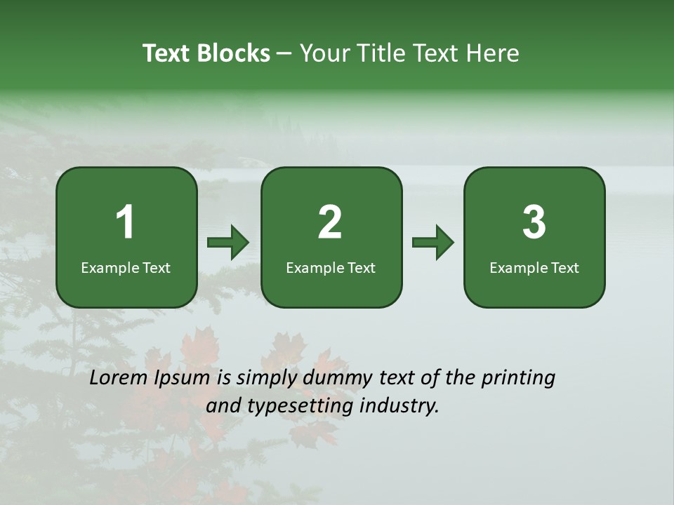 A Lake Surrounded By Trees With Fog In The Background PowerPoint Template