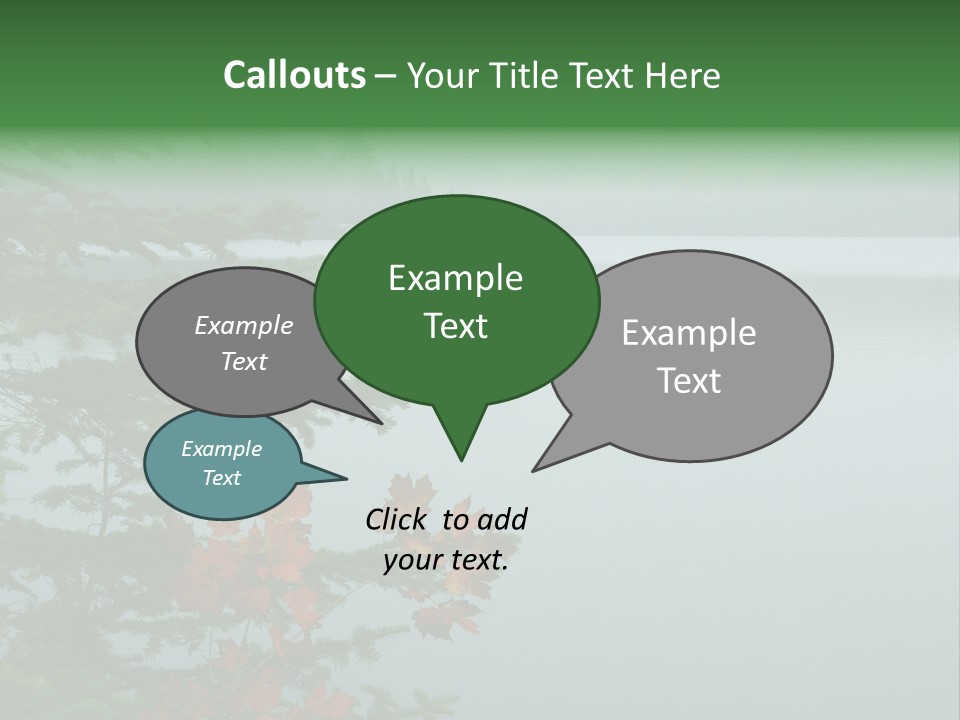 A Lake Surrounded By Trees With Fog In The Background PowerPoint Template
