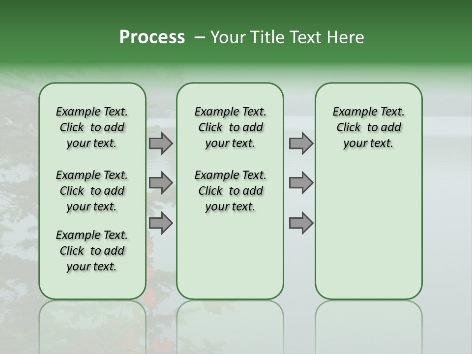 A Lake Surrounded By Trees With Fog In The Background PowerPoint Template