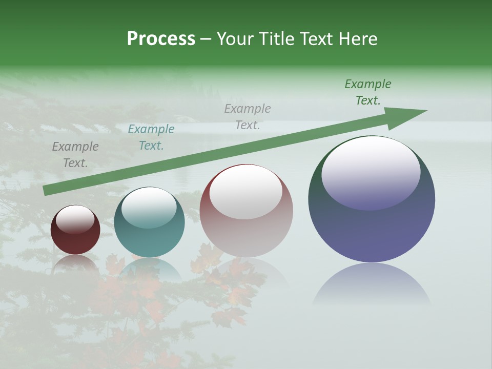 A Lake Surrounded By Trees With Fog In The Background PowerPoint Template