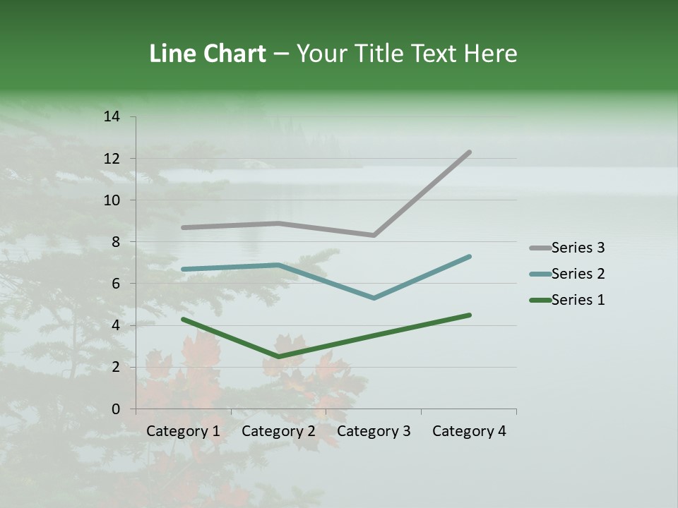 A Lake Surrounded By Trees With Fog In The Background PowerPoint Template