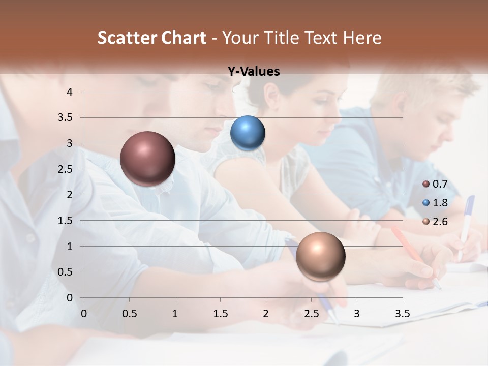 A Group Of People Sitting At A Table Writing PowerPoint Template