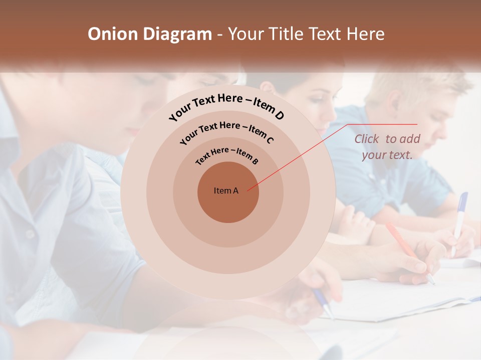 A Group Of People Sitting At A Table Writing PowerPoint Template