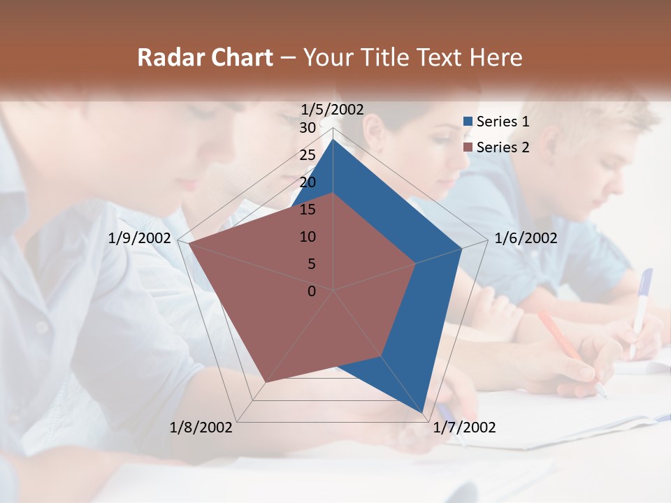 A Group Of People Sitting At A Table Writing PowerPoint Template