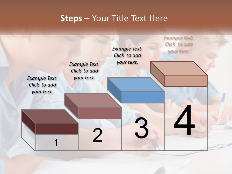 A Group Of People Sitting At A Table Writing PowerPoint Template