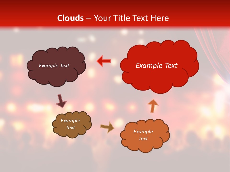 A Man Is Opening A Curtain With His Hands PowerPoint Template