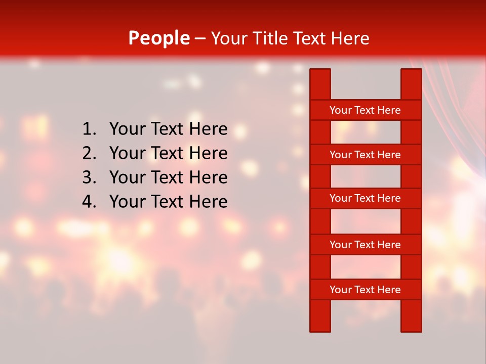 A Man Is Opening A Curtain With His Hands PowerPoint Template