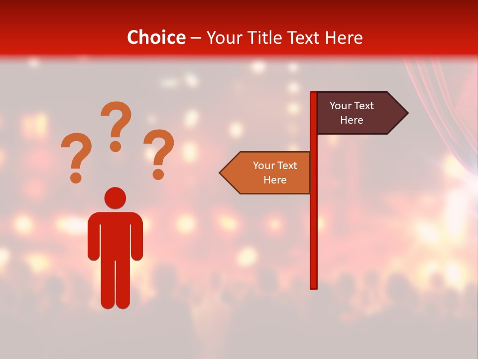 A Man Is Opening A Curtain With His Hands PowerPoint Template