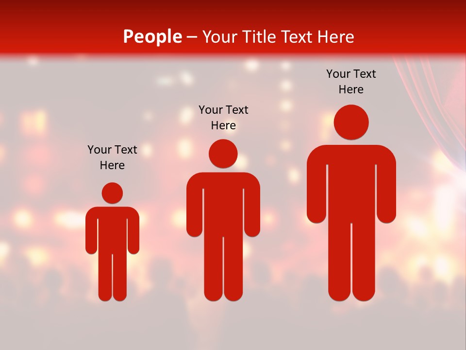 A Man Is Opening A Curtain With His Hands PowerPoint Template