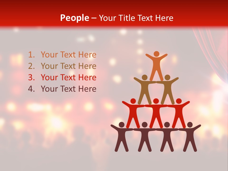 A Man Is Opening A Curtain With His Hands PowerPoint Template